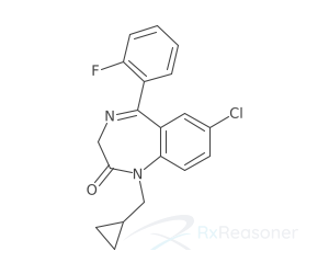 Graphic representation of the active ingredient's molecular structure