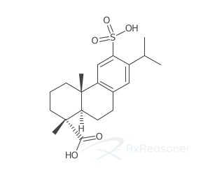 Graphic representation of the active ingredient's molecular structure