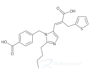 Graphic representation of the active ingredient's molecular structure