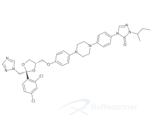 Graphic representation of the active ingredient's molecular structure