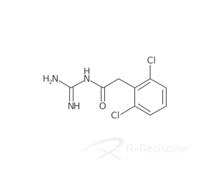 Graphic representation of the active ingredient's molecular structure