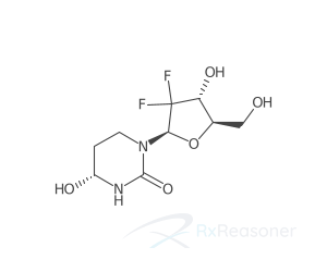 Graphic representation of the active ingredient's molecular structure