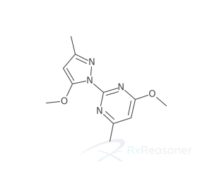 Graphic representation of the active ingredient's molecular structure