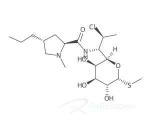 Graphic representation of the active ingredient's molecular structure