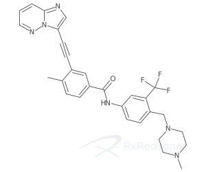 Graphic representation of the active ingredient's molecular structure