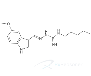 Graphic representation of the active ingredient's molecular structure