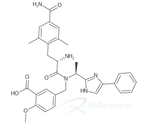 Graphic representation of the active ingredient's molecular structure