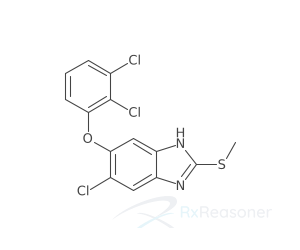 Graphic representation of the active ingredient's molecular structure