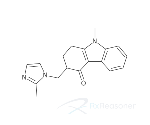 Graphic representation of the active ingredient's molecular structure