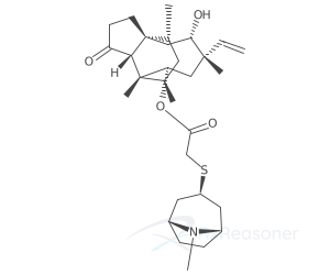 Graphic representation of the active ingredient's molecular structure