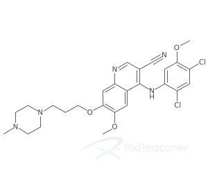 Graphic representation of the active ingredient's molecular structure