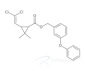 Graphic representation of the active ingredient's molecular structure