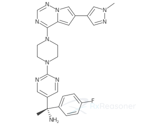 Graphic representation of the active ingredient's molecular structure