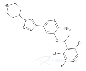 Graphic representation of the active ingredient's molecular structure