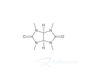 Graphic representation of the active ingredient's molecular structure