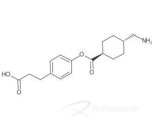 Graphic representation of the active ingredient's molecular structure