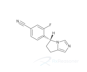 Graphic representation of the active ingredient's molecular structure