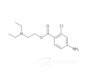 Graphic representation of the active ingredient's molecular structure