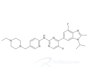 Graphic representation of the active ingredient's molecular structure