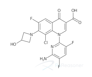 Graphic representation of the active ingredient's molecular structure