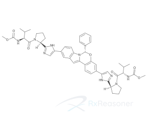 Graphic representation of the active ingredient's molecular structure