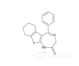 Graphic representation of the active ingredient's molecular structure