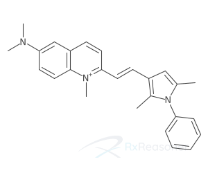 Graphic representation of the active ingredient's molecular structure