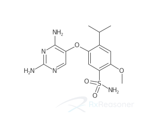 Graphic representation of the active ingredient's molecular structure