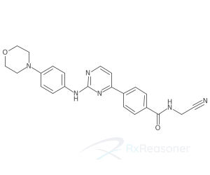 Graphic representation of the active ingredient's molecular structure