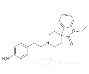 Graphic representation of the active ingredient's molecular structure