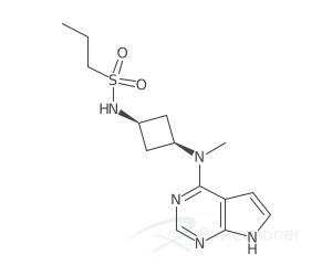 Graphic representation of the active ingredient's molecular structure