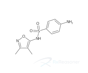 Graphic representation of the active ingredient's molecular structure