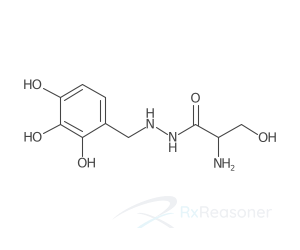 Graphic representation of the active ingredient's molecular structure