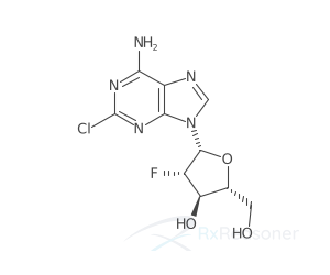 Graphic representation of the active ingredient's molecular structure