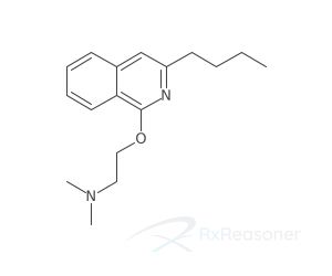 Graphic representation of the active ingredient's molecular structure