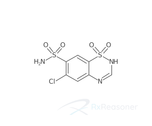 Graphic representation of the active ingredient's molecular structure