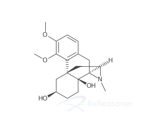 Graphic representation of the active ingredient's molecular structure