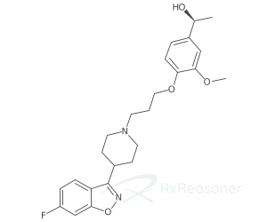 Graphic representation of the active ingredient's molecular structure