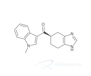 Graphic representation of the active ingredient's molecular structure