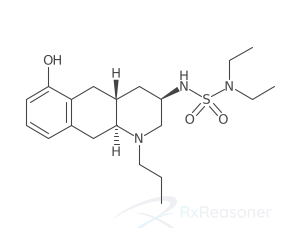 Graphic representation of the active ingredient's molecular structure