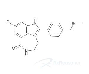 Graphic representation of the active ingredient's molecular structure