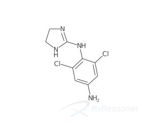 Graphic representation of the active ingredient's molecular structure