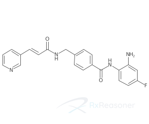 Graphic representation of the active ingredient's molecular structure