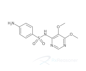 Graphic representation of the active ingredient's molecular structure