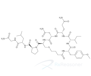 Graphic representation of the active ingredient's molecular structure