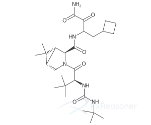 Graphic representation of the active ingredient's molecular structure