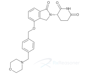 Graphic representation of the active ingredient's molecular structure