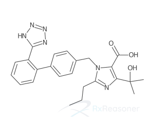 Graphic representation of the active ingredient's molecular structure