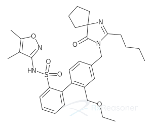 Graphic representation of the active ingredient's molecular structure