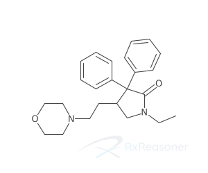 Graphic representation of the active ingredient's molecular structure